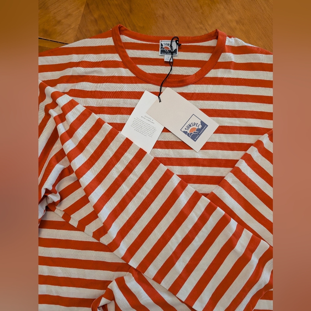 Sunspel Long Sleeve Striped T-shirt